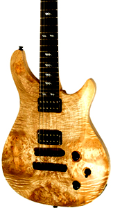 Myrtlewood Quicksilver Solid Body Electric Guitar by Ed Roman Guitars