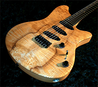 DLS Custom with Myrtlewood top & Port Orford Cedar body and neck (6.5 lbs total weight) by John Page Guitars  www.johnpageguitars.com/  USA
