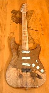 Bastogne Walnut & Rock Maple Solid Body Electric Guitar by Eric Talon, France