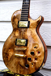 Myrtlewood Les Paul Style Solid Body Electric Guitar for James Hook of Darwins God