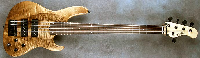 Myrtlewood Solid Body Electric Bass Guitar by Sadowsky Guitars