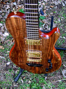 Bastogne & Claro Walnut Solid Body Electric Guitar by JG Guitars