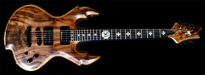 Claro Walnut "Redemption" Solid Body Electric Guitar by Monson Guitars
