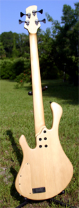 Port Orford Cedar Body & Neck Solid Body Electric Bass Guitar - only 6 lbs, by Tom Clement tjclem@cfl.rr.com