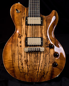 Spalted & Figured Myrtlewood Solid Body Electric Guitar by Kapps Guitar