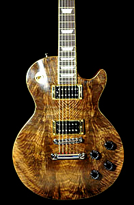 Figured Bastogne Walnut Les Paul Style Solid Body Electric Guitar by Ralph Hope, England