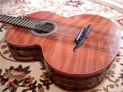 Russian 7 String Macassar Ebony Acoustic Guitar by Sergy Oreshin - Kazakhstan oreshinguitars@aol.com