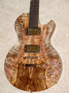 Myrtlewood Solid Body Electric Guitar for Steve Pfenninger by Nik Huber Germany www.nikhuber-guitars.com