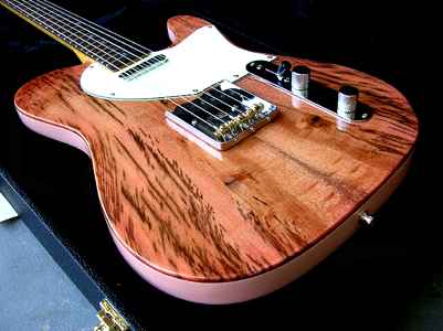 Tiger Striped Myrtlewood Guitar by Saguaro Guitars, USA