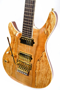 Figured and Spalted Maple guitar by Witkowski Guitars www.witkowskiguitars.com Poland