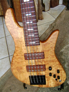 Quilted Maple 5 String Bass by Bosco Custom Guitars & Basses - Brazil