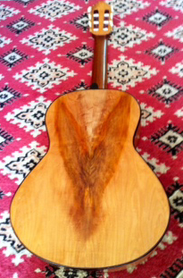 Maple Flamenco Guitar by Pedro Baez USA  pbaeztello@att.net
