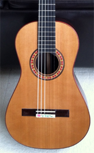 Flamenco Guitar with Port Orford Cedar top by Abe Galan, USA abegalan@aol.com