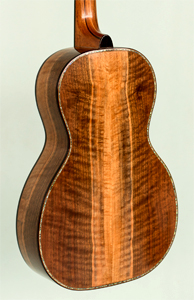 Claro Walnut & Port Orford Cedar Parlour Guitar by Derek Halligan   www.guitarsbyd.com USA