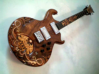 Claro Walnut Guitar by Hudge Guitars  www.hudgeguitars.com  USA