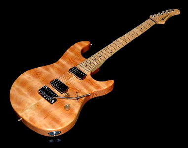 Curly Douglas fir Solid Body Guitar by Zivory Custom Guitars, GB www.zivorycustomguitars.com  Hear it: on YouTube