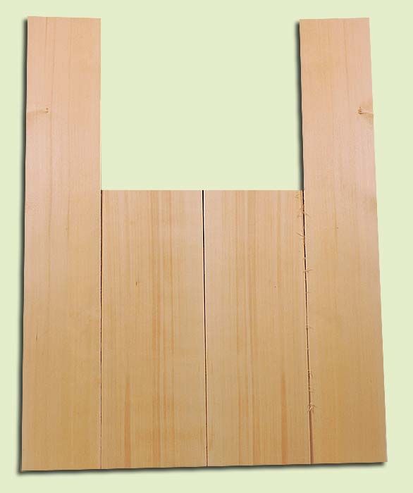 Alaska Yellow Cedar, Acoustic Guitar B&S Set, Extremely Fine Grain Salvaged Old Growth