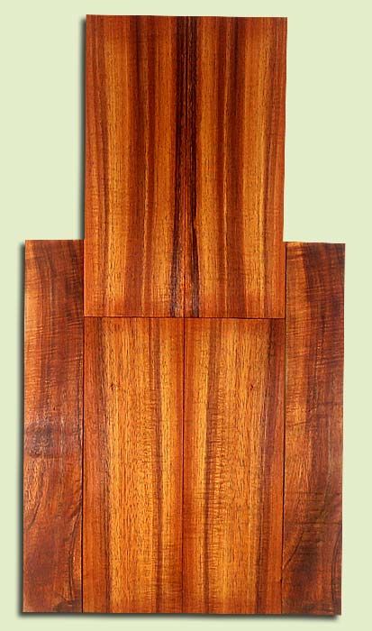 Koa 6 piece, Soprano Ukulele Top, Back & Side Set, Med. to Fine Grain Salvaged Old Growth