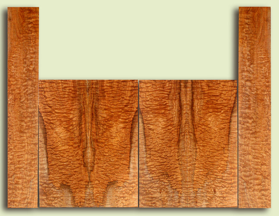 Western Big Leaf Maple B&S Set, Dreadnought, Rare Quilted Figure 