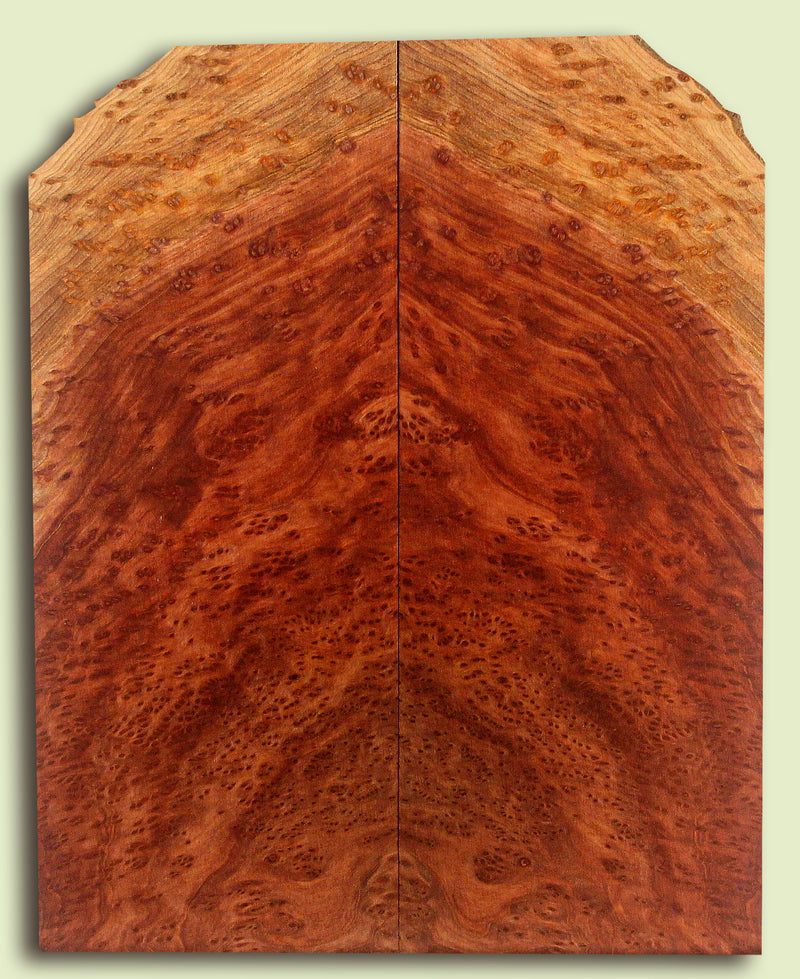 Curly Redwood Baritone Ukulele Soundboard, Birdseye Figure   