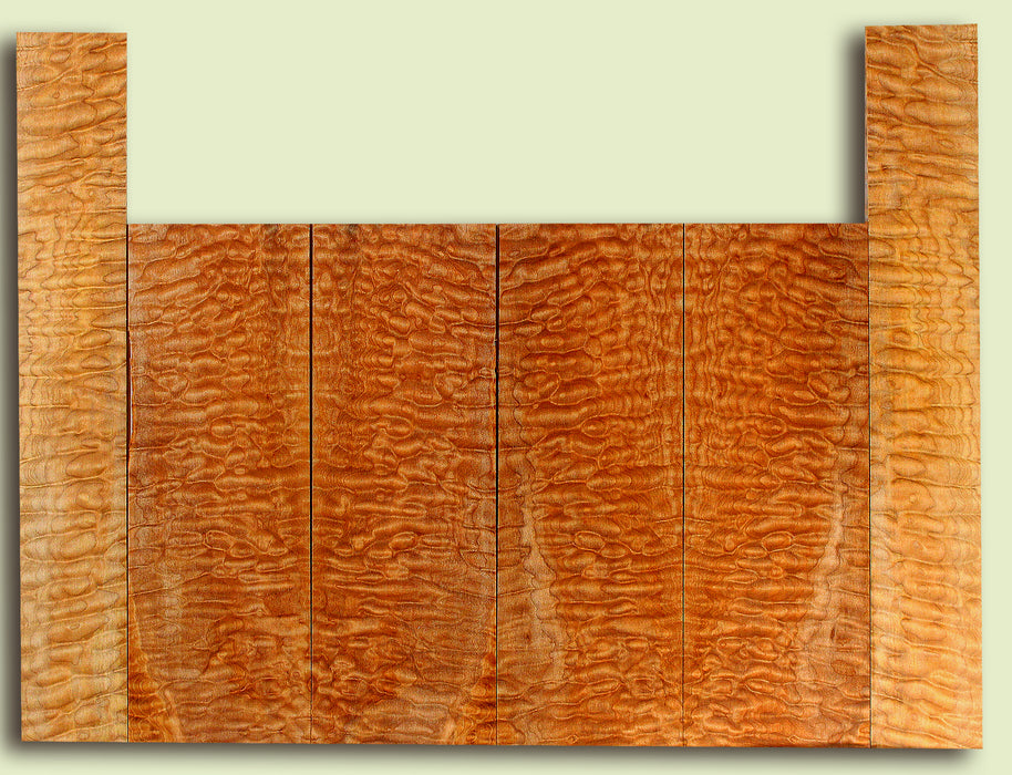 Big Leaf Maple 6 piece Baritone Ukulele TB&S, Quilted Figure,  