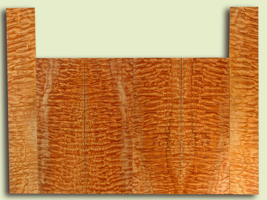 Big Leaf Maple 6 piece Baritone Ukulele TB&S, Quilted Figure,  