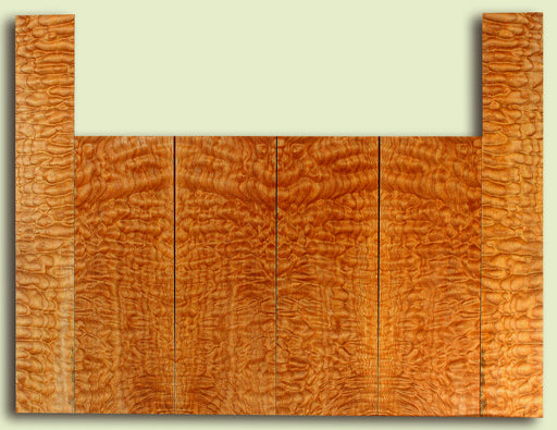 Big Leaf Maple 6 piece Baritone Ukulele TB&S, Quilted Figure,  