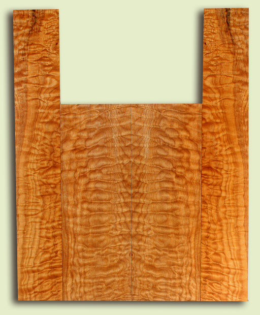 Maple Baritone Ukulele Back and Side Set, Quilted Figure