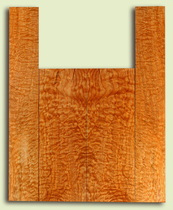 Maple Baritone Ukulele Back and Side Set, Quilted Figure