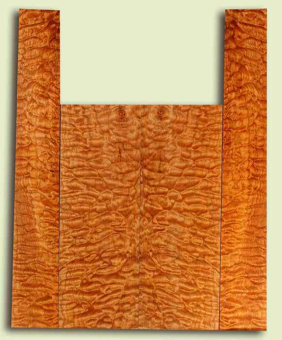 Maple Baritone Ukulele Back and Side Set, Quilted Figure