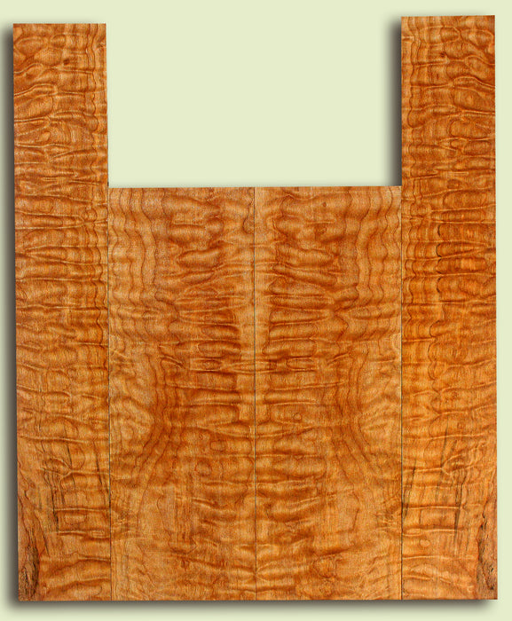 Maple Baritone Ukulele Back and Side Set, Quilted Figure