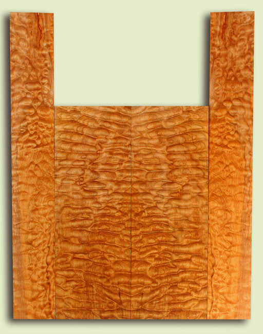 Maple Baritone Ukulele Back and Side Set, Quilted Figure