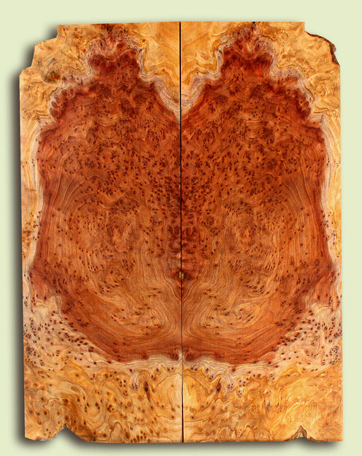 Curly Redwood Solid Body Guitar Drop Top Set, Birds Eye and Ribbon Figure