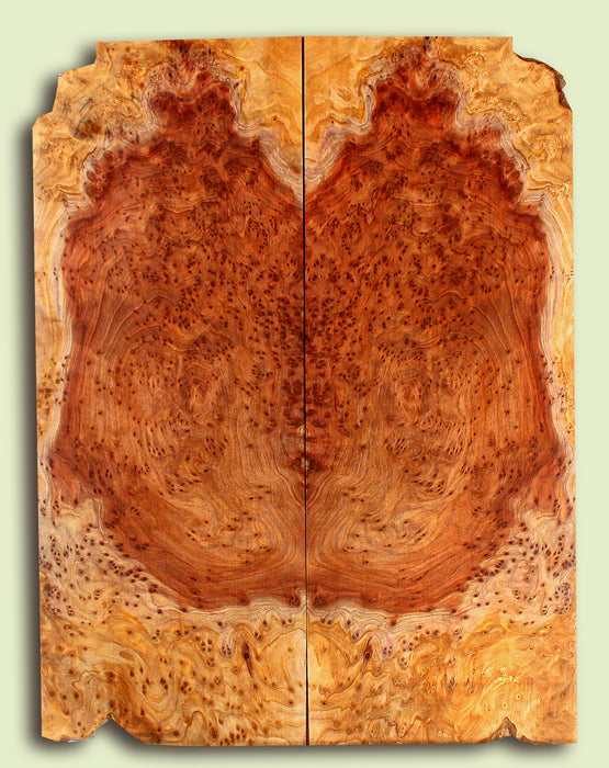 Curly Redwood Solid Body Guitar Drop Top Set, Birds Eye and Ribbon Figure