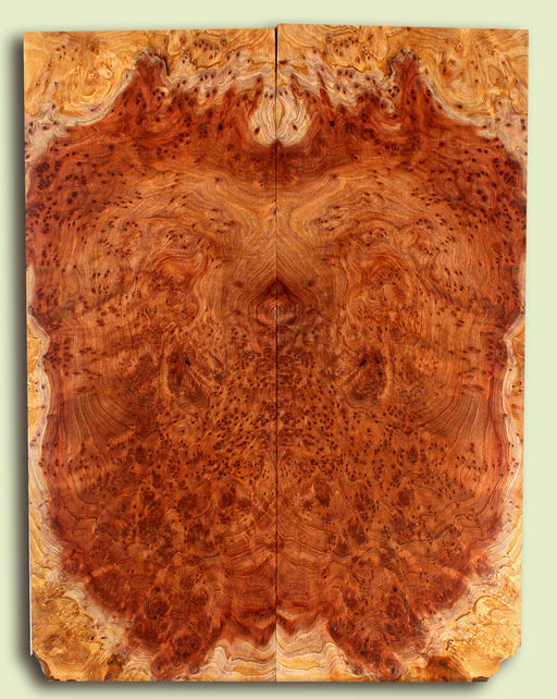 Curly Redwood Solid Body Guitar Drop Top Set, Birds Eye and Ribbon Figure