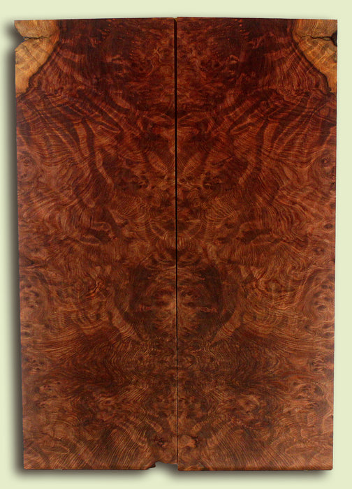 Curly Redwood Solid Body Guitar Drop Top Set, Birds Eye and Ribbon Figure