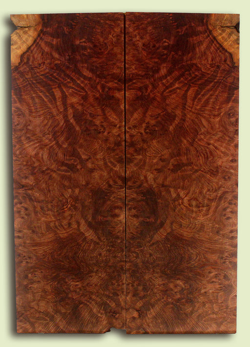 Curly Redwood Solid Body Guitar Drop Top Set, Birds Eye and Ribbon Figure