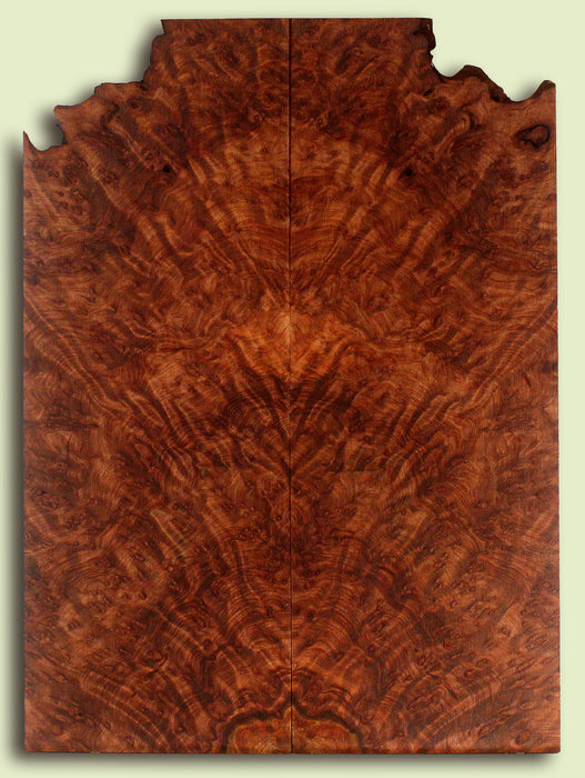 Curly Redwood Solid Body Guitar Drop Top Set, Birds Eye and Ribbon Figure