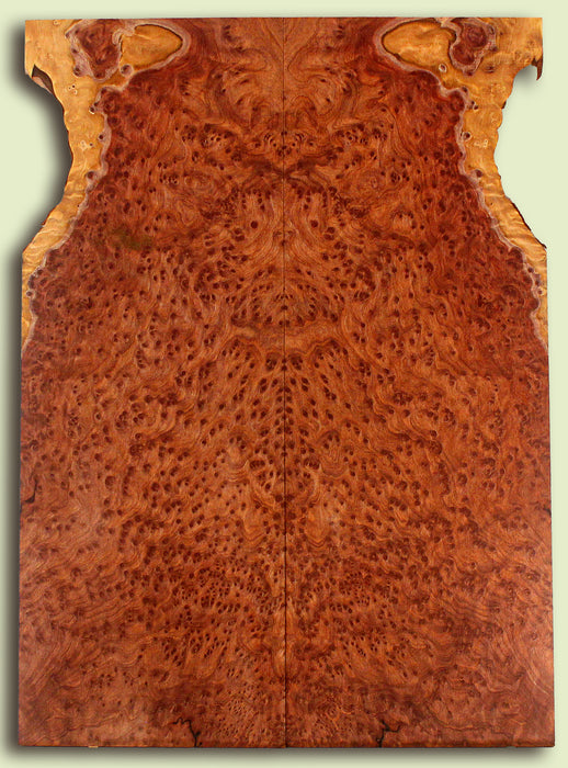 Curly Redwood Solid Body Guitar Drop Top Set, Birds Eye and Ribbon Figure