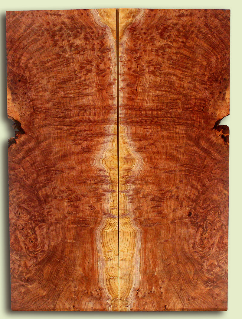 Curly Redwood Solid Body Guitar Drop Top Set, Birds Eye and Ribbon Figure