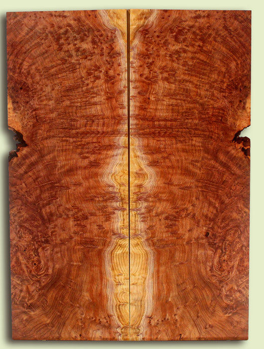 Curly Redwood Solid Body Guitar Drop Top Set, Birds Eye and Ribbon Figure