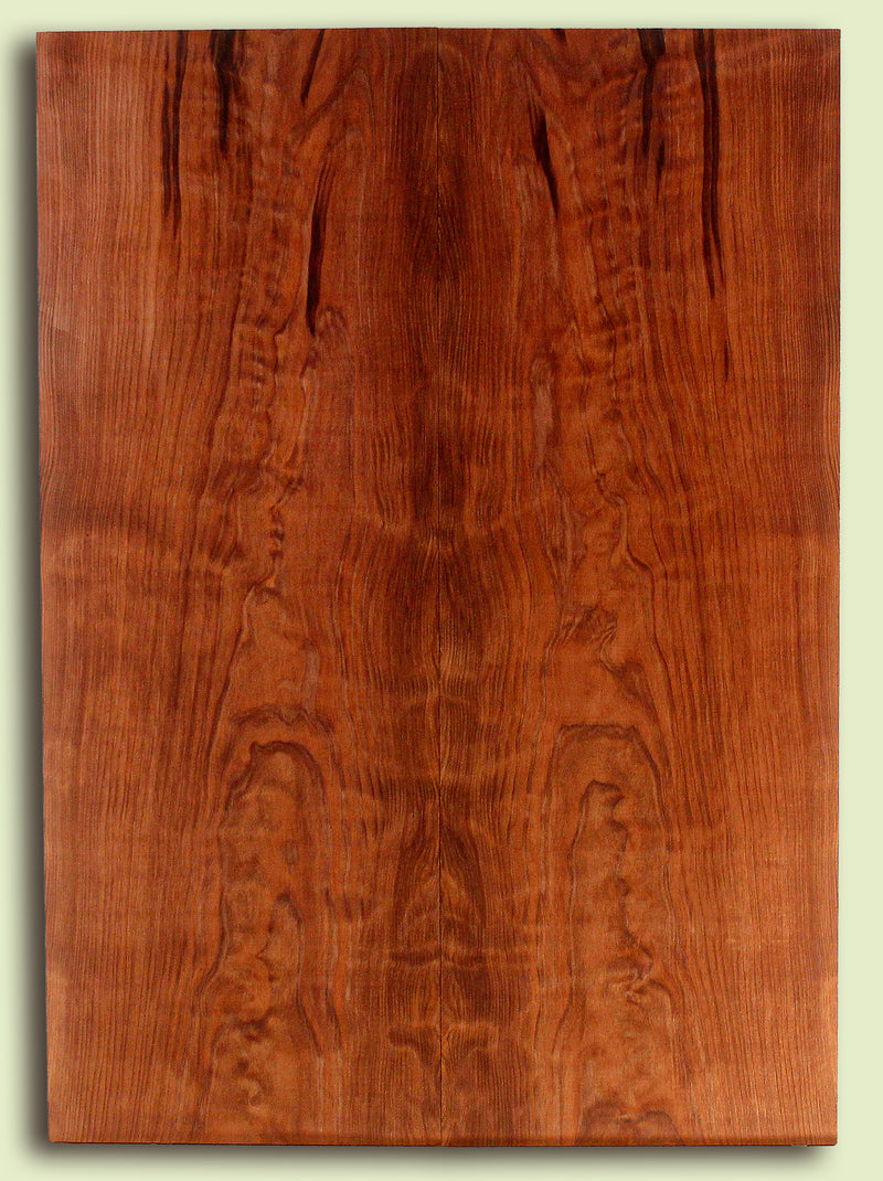 Curly Redwood Drop Top, Highly Figured Old Growth, 2 panels, each 0.27" x 8" x 22.5" S2S