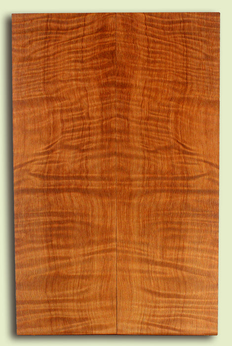 Curly Redwood Guitar or Bass Drop Top, Good Figure,  2 panels, each 0.27" x 7.125" x 22.75" S2S