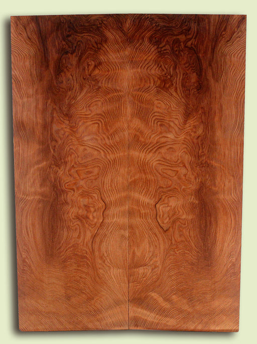 Curly Redwood Drop Top, Great Pattern and Figure,  2 panels, each each 0.27" x 8.25" x 23"  S2S
