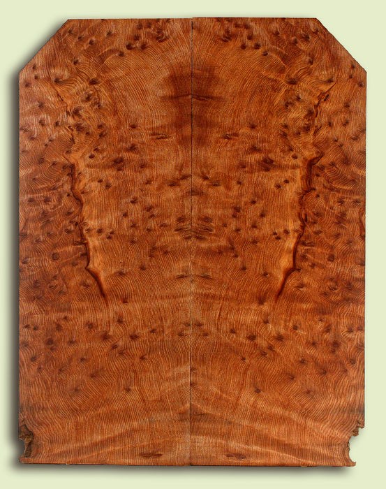 Curly Redwood Guitar Drop Top, Bird's Eye Figure, 2 panels, each 0.27" x 8.5" x 22" S2S