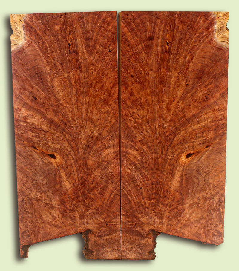 Curly Redwood Guitar Drop Top,  Ribbon Figure,  2 panels, each 0.26" x 9" x 21.5" S2S