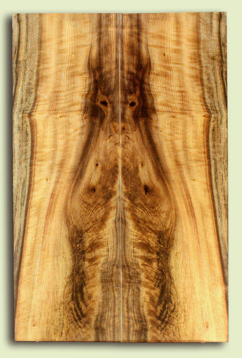 Myrtlewood Solid Body Guitar or Bass Droptop set.  2 panels, each 0.27" x 7.5" x 23.25" S2S