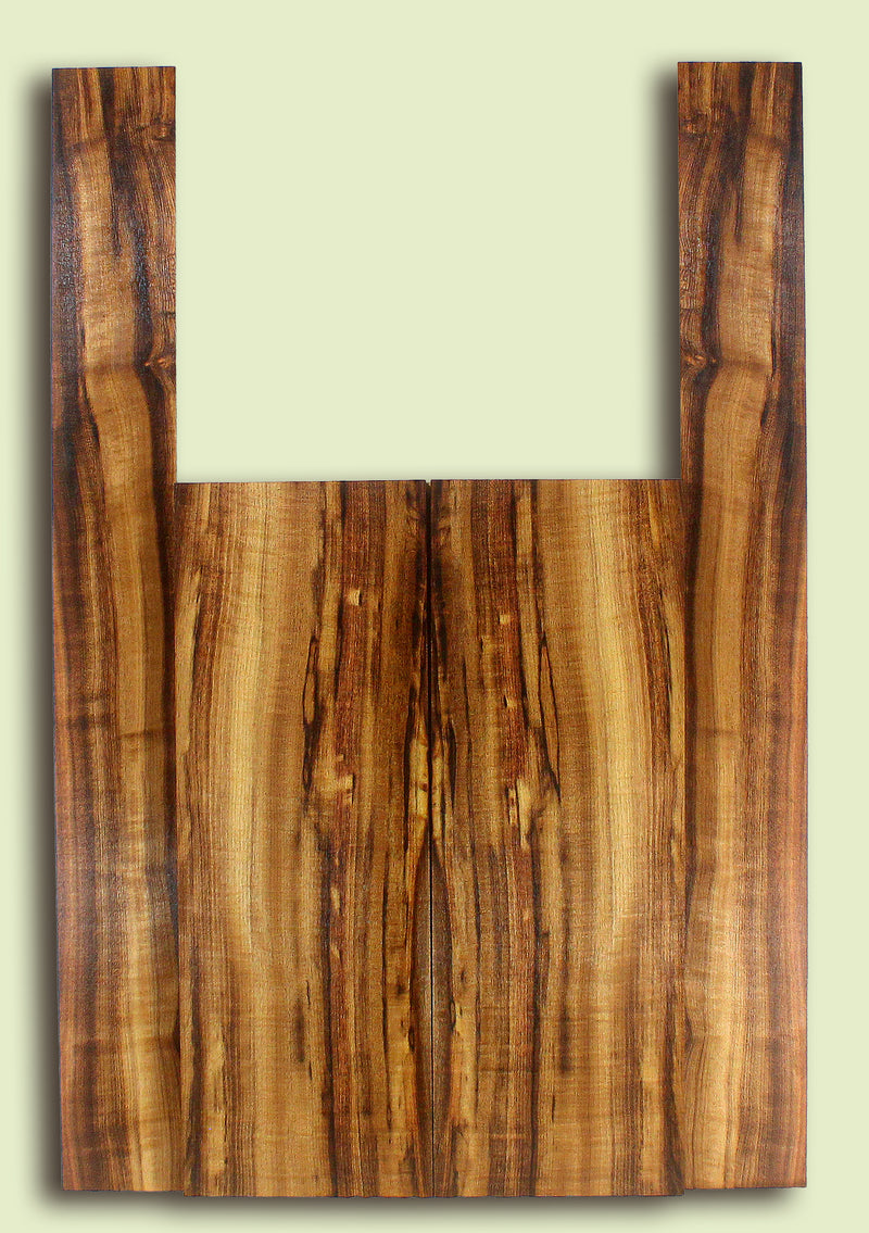 Myrtlewood Archtop Mandolin B&S Set, Light Figure, 2 panels, each 2" x 7" x 20" and 2 sides 2" x 0.18" x 3.5" x 32"