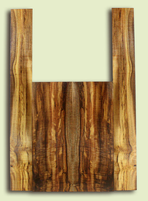 Myrtlewood Archtop Mandolin B&S Set, Light Figure, 2 panels, each 2" x 7" x 20" and 2 sides 2" x 0.18" X 3.875" X 32"