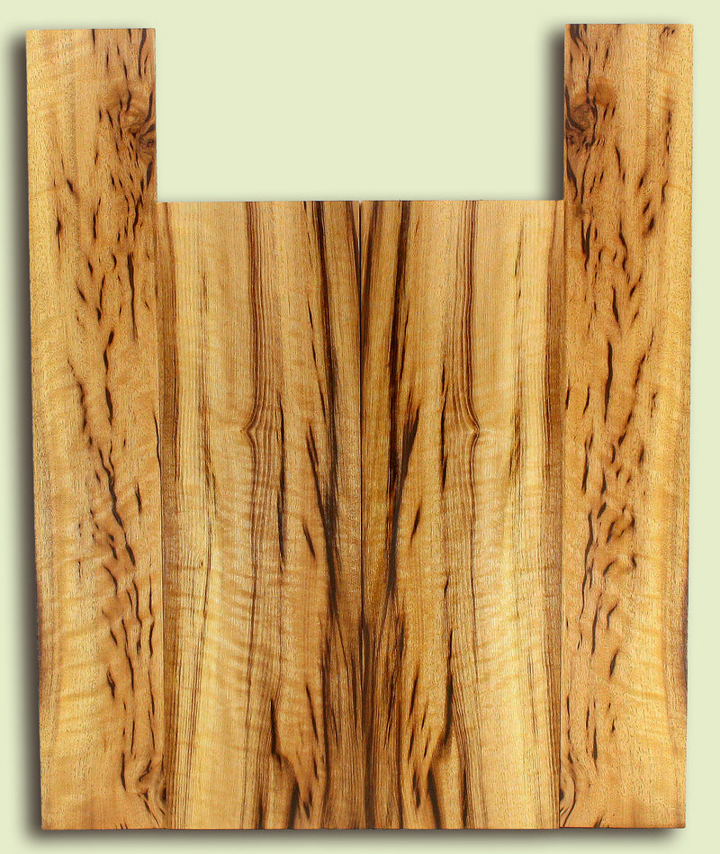 Myrtlewood Baritone Ukulele Back and Sides, Tiger Stripe, 2 panels, each 0.18" x 5.125" x 16" and 2 sides, each 0.18" x 3.25" x 20.75"  
